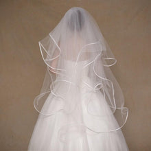 Ballet Length 4 Layer Bubble Veil with Ribbon Edging-Your Wedding Veil Store