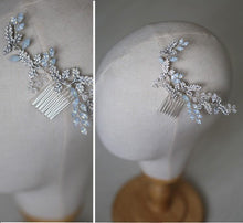 Blue Opal and Crystal Hair Comb-Your Wedding Veil Store