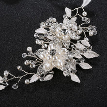 Austrian Crystal and Pearl Flower Headband- two colors-Your Wedding Veil Store