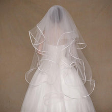 Ballet Length 4 Layer Bubble Veil with Ribbon Edging-Your Wedding Veil Store