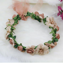 Blush Flowers Hair Crown-Your Wedding Veil Store