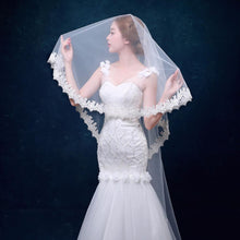 Cathedral Mantilla Veil with Scalloped Lace Edging-Your Wedding Veil Store