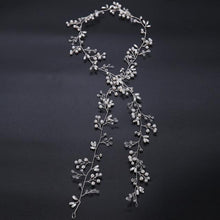 Crystal and Pearl Hair Garland-Your Wedding Veil Store