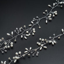 Crystal and Pearl Hair Garland-Your Wedding Veil Store