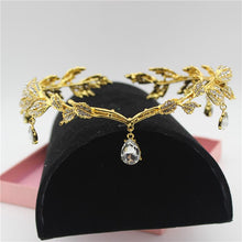 Crystal Leaves Forehead Headband-Your Wedding Veil Store