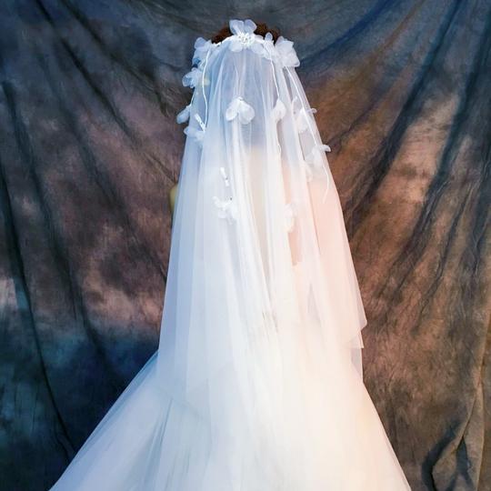 Double Layer Veil with 3D Flowers-Your Wedding Veil Store