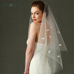 Elbow Length Bows Veil-Your Wedding Veil Store