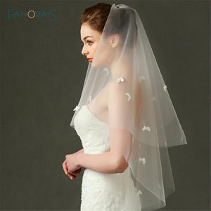 Elbow Length Bows Veil-Your Wedding Veil Store