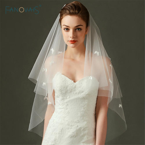 Elbow Length Bows Veil-Your Wedding Veil Store