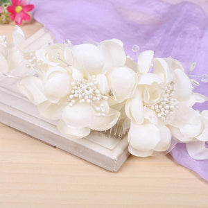Flower Spray Hair Comb-Your Wedding Veil Store