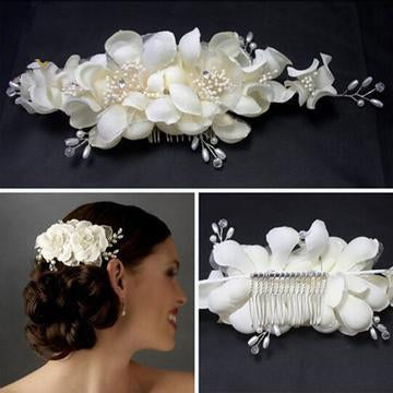 Flower Spray Hair Comb-Your Wedding Veil Store