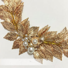 Gold Leaf and Pearl Spray Headpiece-Your Wedding Veil Store