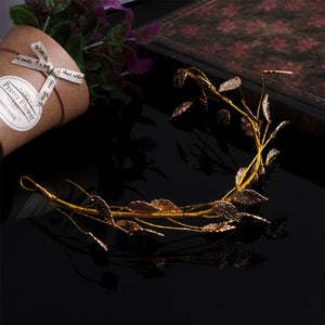 Gold Leaf Spray Headpiece-Your Wedding Veil Store