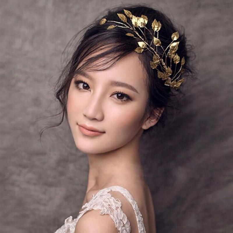 Gold Leaf Spray Headpiece-Your Wedding Veil Store