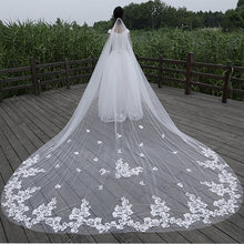 Embroidered Applique Cathedral Veil
