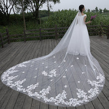 Embroidered Applique Cathedral Veil