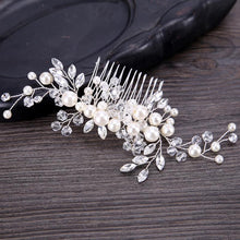 Pearl and Crystal Spray Hair Comb-Your Wedding Veil Store