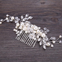 Pearl and Crystal Spray Hair Comb-Your Wedding Veil Store