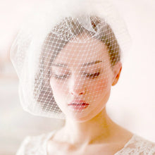 Birdcage Blusher Veil with Tulle and Netting