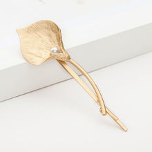 Calla Lily Flower Metallic Hair Pins with Pearls-Hair Pins-Your Wedding Veil Store