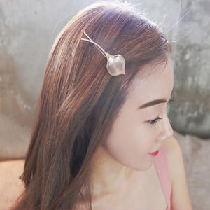 Calla Lily Flower Metallic Hair Pins with Pearls-Hair Pins-Your Wedding Veil Store