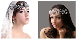 Rhinestone Leaf Headband-Your Wedding Veil Store