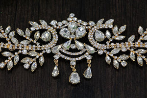 Rhinestone Leaf Headband-Your Wedding Veil Store