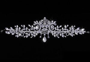 Rhinestone Leaf Headband-Your Wedding Veil Store