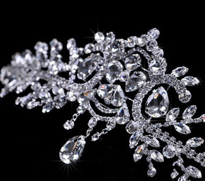 Rhinestone Leaf Headband-Your Wedding Veil Store