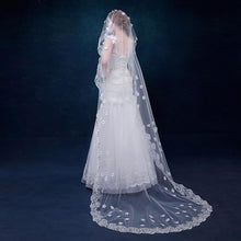 Scattered Flowers Cathedral Veil-Your Wedding Veil Store