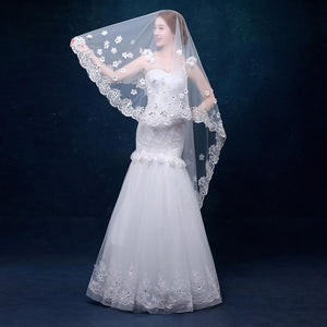 Scattered Flowers Cathedral Veil-Your Wedding Veil Store