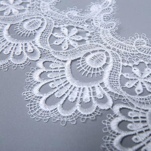 Shoulder Length Veil with Scalloped Lace Edge-Your Wedding Veil Store